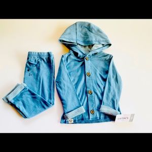 Carter’s Baby Two Piece Outfit Cool Comfortable Size 6 Months Light Blue